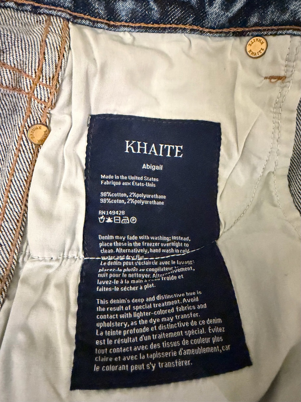 KHAITE Light Blue High-Rise Cropped Jeans - Picture 5 of 10